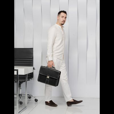 Кожаный портфель Feudo black (арт. 2014-01)