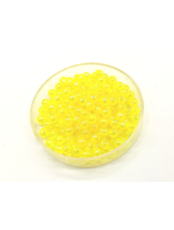 Бусины пластиковые фигурные, 4 мм желтый бензин