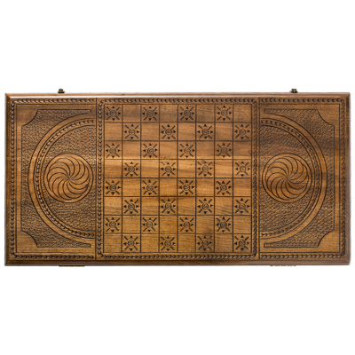 Нарды резные "Павлин" от мастера Давида Мхитаряна