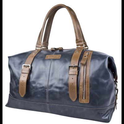 Кожаная дорожная сумка Campora Premium dark blue (арт. 
4019-54)