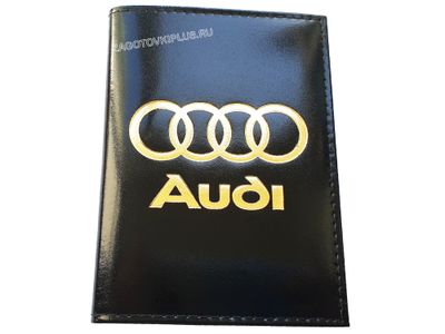 Кожаная обложка для авто документов с логотипом авто