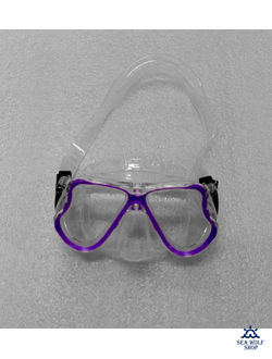 Маска для дайвинга с трубкой СВВ комплект фиолетовый