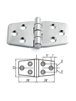 Петля неразъемная 76х39х2 мм