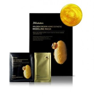 Моделирующая маска с протеинами золотого шелкопряда JMsolution Golden Cocoon Home Esthetic Modeling Mask