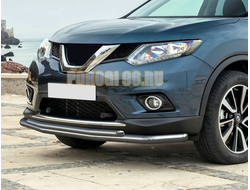 Защита переднего бампера d57/d42 Nissan X-trail T32 (ниссан х треил Т32)
