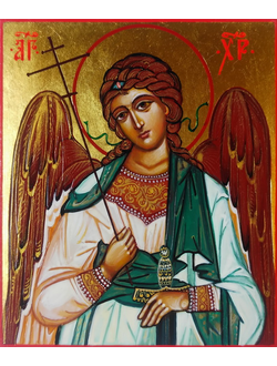 Ангел-Хранитель. Рукописная икона. 9х10,5см.