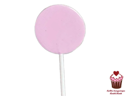 Леденец на палочке Круг Розовый 5см
