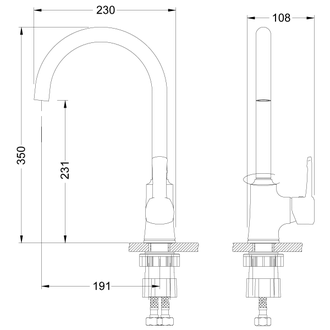 Смеситель для кухни Evitta LM0505C