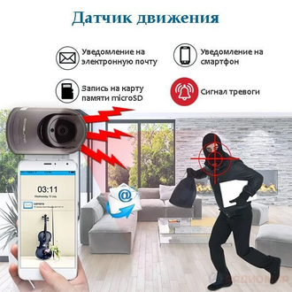 Видеокамера IP-WI-FI Орбита OT-VNI44 Белая ( Приложение Smart Life )