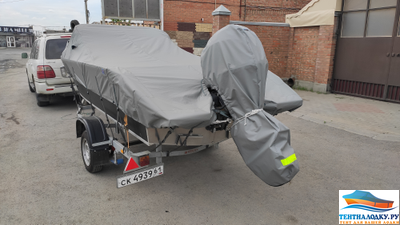 Тент на лодку ВОЛЖАНКА 5.0 FISH- 2020 (с леерами на носу)