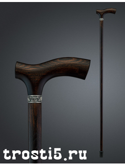 трость для веса до 130 кг коричневая из ясеня