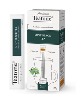 Черный чай с мятой "Teatone" в стиках (15 шт x 1,8 гр)