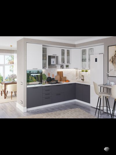 Кёльн модульная кухня Пломбир софт/Маренго софт