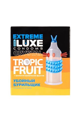Презервативы Luxe, extreme, «Убойный бурильщик», тропические фрукты
