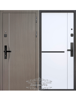 Е-Trade. Е-ТАЙГА 9 СМ 2МДФ FUSION/ БЕЖЕВЫЙ КЛЕН (Серый орех)/ ЭМАЛИТ БЕЛЫЙ/ ТРЕХКОНТУРНАЯ/ УМНЫЙ ЗАМОК Gimmel F77 (ДИСТАНЦИОННОЕ УПРАВЛЕНИЕ)