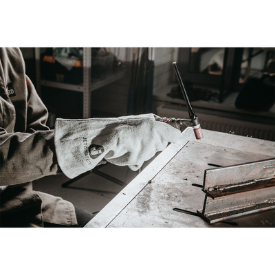 Перчатки сварщика Light с крагой из спилковой кожи без подкладки JETA SAFETY JWK101-XL