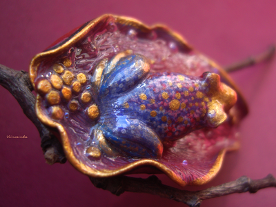 "Песнь Принцессы Вишнёвого Лотоса", фэнтези-брошь в восточном стиле