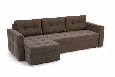 ГРЕЙС угловой диван ULTRA CHOCOLATE коричневый (Софт)