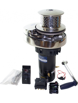 Якорная лебедка South Pacific VS1500C24V с кабестаном, для судов длиной от 12.0  до 18.0 м и якоря весом не более 27 кг, звездочка из нержавеющей стали