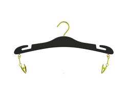 6806B Вешалка бельевая пластик прищепка с силиконом черная