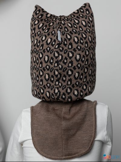 Шапка-шлем 24101-01 с утеплителем, х/б подклад, капучино 48-50