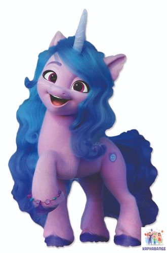 Шар (39&#039;&#039;/99 см) Фигура, My Little Pony, Лошадка Иззи  ( шар + гелий + лента)