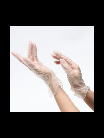 Перчатки виниловые неопудренные размер  L, 1 пара