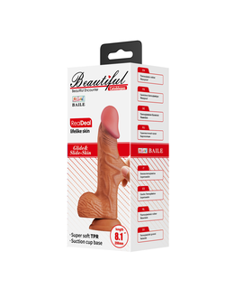 ФАЛЛОИМИТАТОР С ЭФФЕКТОМ СКОЛЬЗЯЩЕЙ КОЖИ PRETTY LOVE