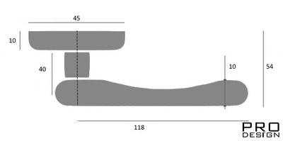 Дверная ручка на квадратном основании Fratelli Cattini "BOOM" 8-NM матовый черный