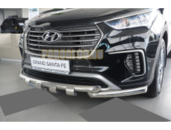 Защита переднего бампера G d60/60 для Hyundai Santa Fe GRAND (2018-...)