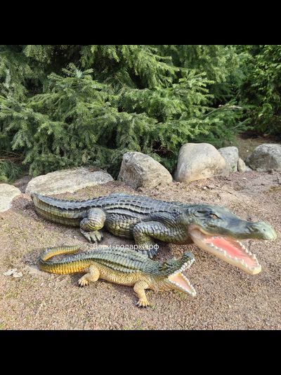 Крокодил 15*40см   1,2кг   полистоун Россия 1844/012457*