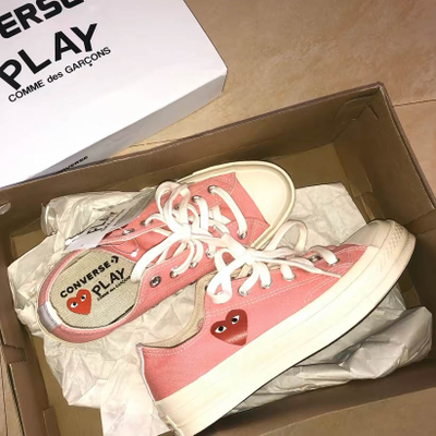 Converse play pink best sale