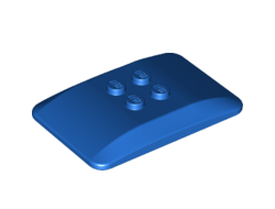 Wedge 6 x 4 x 2/3 Quad Curved, Blue (98281 / 6102897)