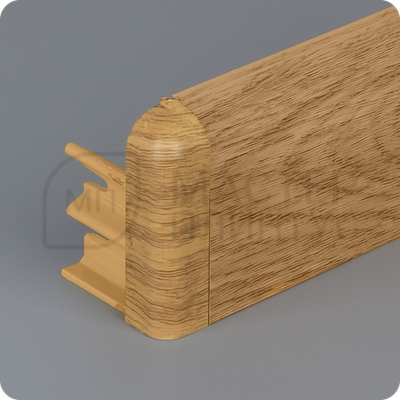 Плинтус из дюрополимера Comfort Classic 80 дуб имперский с наружным углом