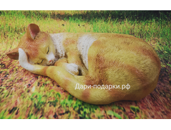 КОШКА спящая свернувшаяся 11*29см   0,8кг   полистоун Россия 849-012482