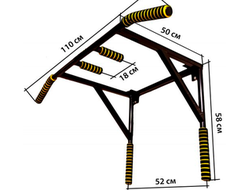 турник брусья настенный черный и белый для занятий дома, в квартире, в офисе, на даче