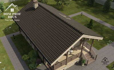 Баня из профилированного бруса "Роскошная" 62м2 11х6