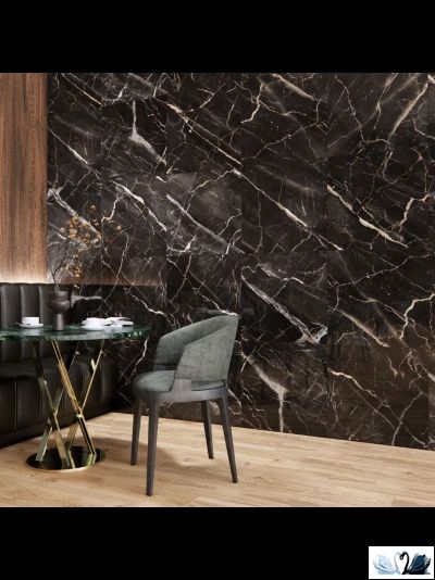 Керамогранит Eurotile Mirra Black Pol 60x60 см 7930138705320, черный, глянцевый