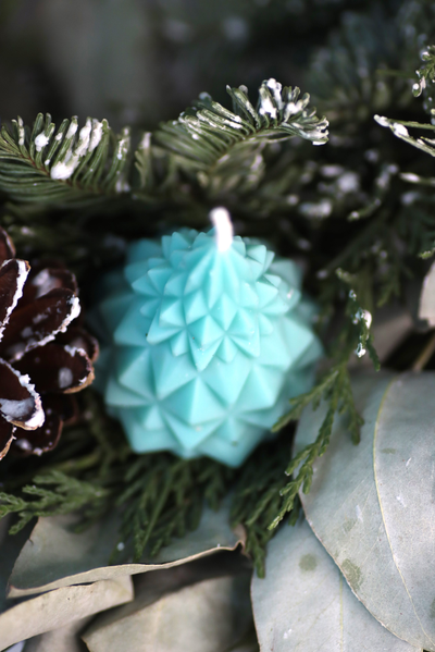 Свеча "Ёлка хрусталь" Бирюза