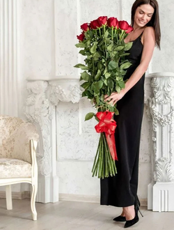 25 голландских роз "макси" (цвет на выбор)