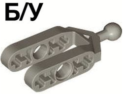 ! Б/У - Technic, Steering Knuckle Arm with Tow Ball, Light Gray (6572 / 4154763 / 657202) - Б/У