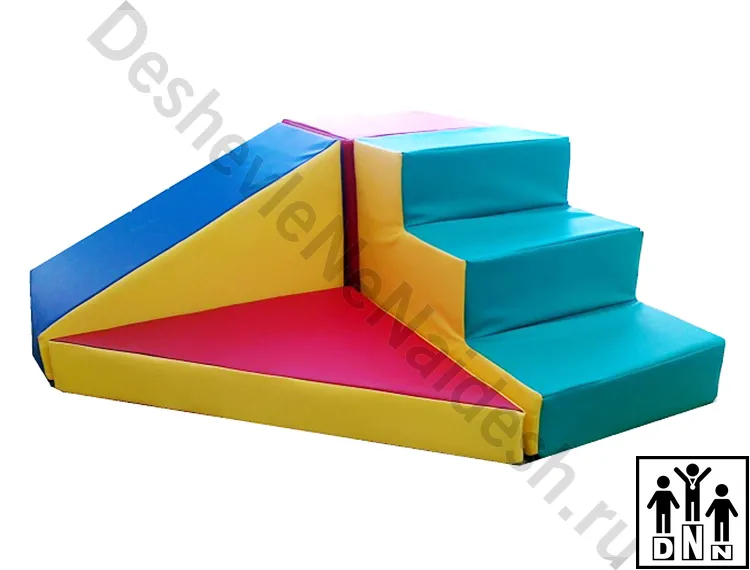 Мягкий модульный Спортивный комплекс «Островок» голубой