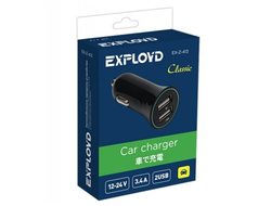 АВТОМОБИЛЬНОЕ ЗАРЯДНОЕ УСТРОЙСТВО  EXPLOYD  2USB EX--Z-413