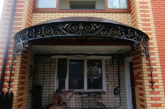 Козырек кованый фото - Арт 08