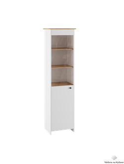 Теодора Шкаф с витриной Белый/Дуб крафт