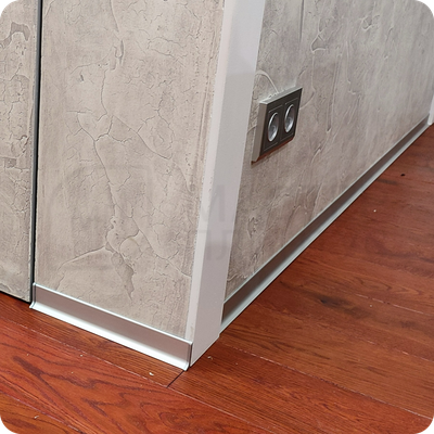 Плинтус алюминиевый ПЛ-40 3000х40х10 мм. Серебро матовое в интерьере 7