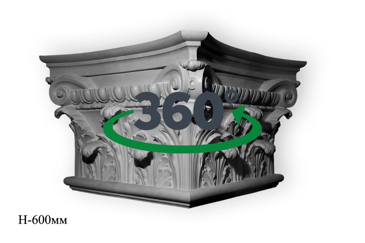 угловая капитель 3Д модель PL-001