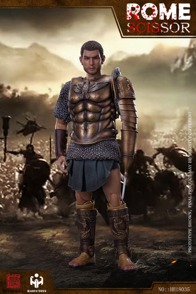 Римский гладиатор скисор (арбелас) в золотой броне - Коллекционная ФИГУРКА 1/6 Imperial Army Hunting Ground Fighter SCISSOR Gold Edition (HH18035) - HHMODEL & HAOYUTOYS