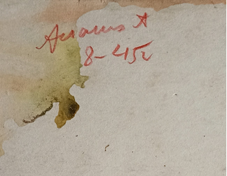 "На рыбалке" бумага акварель Аланнэ А.В. 1944 год