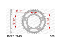 10627-43 Звездочка цепи 520 AFAM 10627-43 (JTR1303.43)